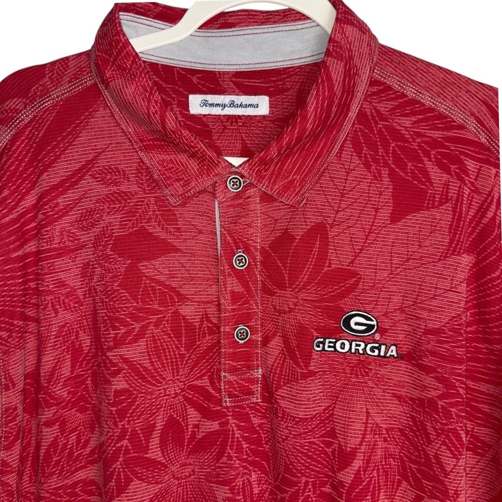 Tommy Bahama Mens Size 3XL Georgia Bulldogs Red Silk Floral‎ Camp Shirt  NWT